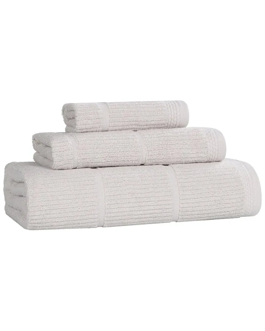 Milo Smart Twist 3-Piece Bath Towel Set - Silver, Cotton