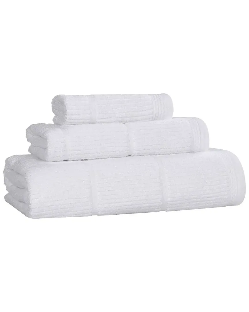 Milo Smart Twist 3-Piece Towel Set - White, Cotton