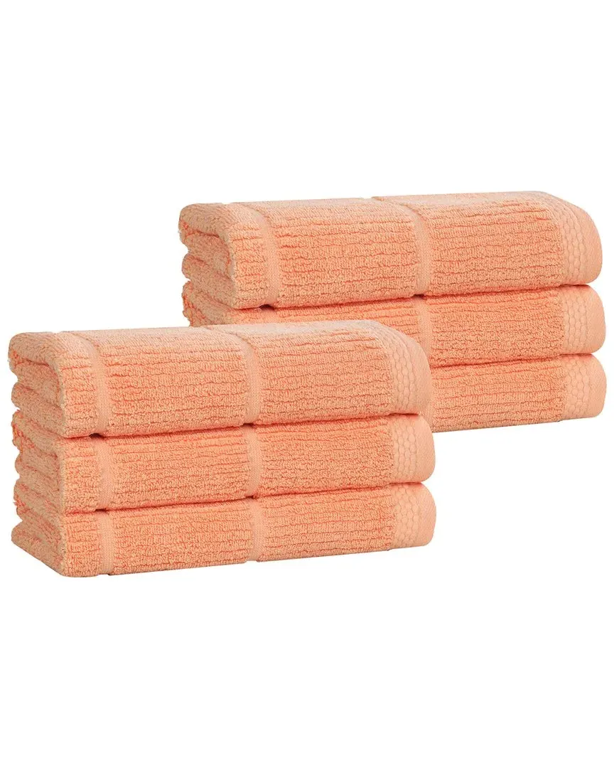 Milo Smart Twist 6-Pack Hand Towels - Peach, Cotton