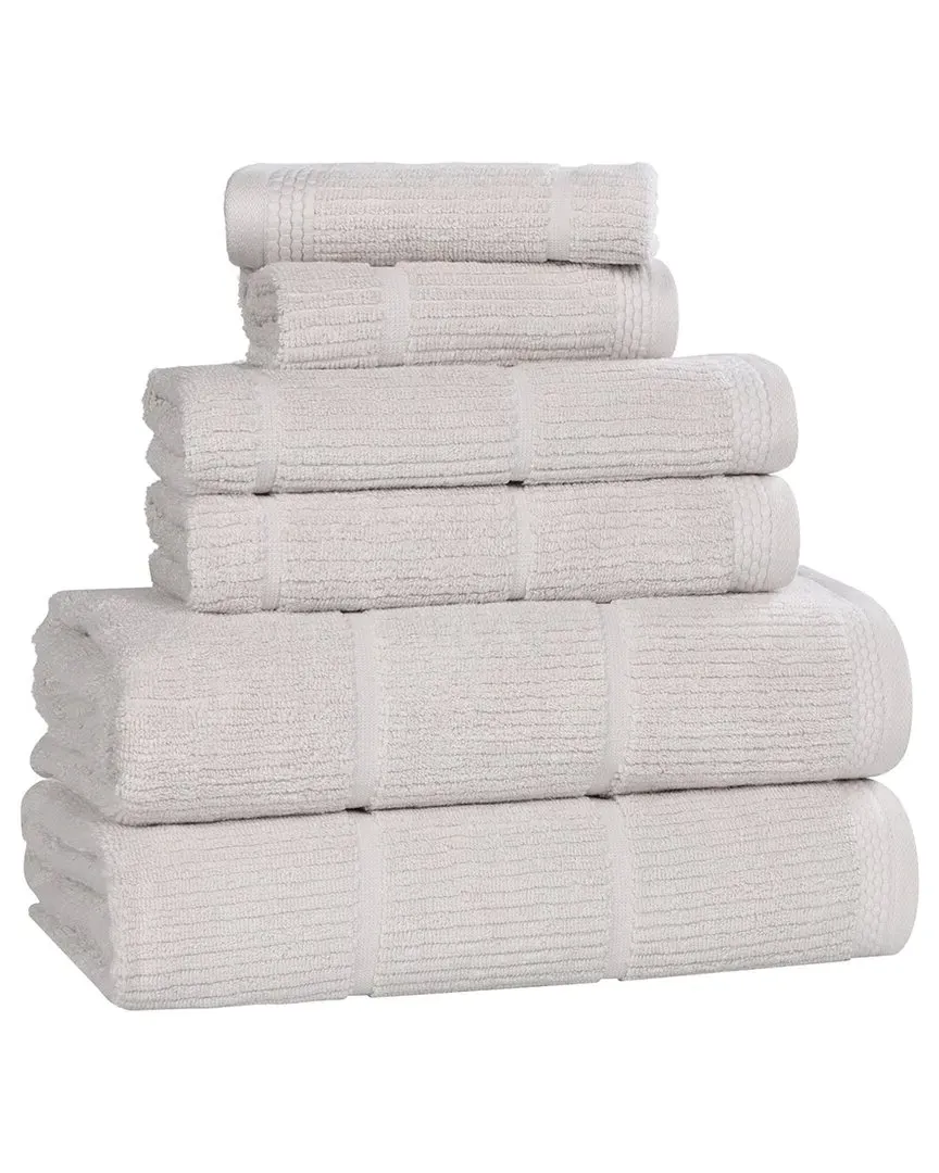 Milo Smart Twist 6-Piece Bath Towel Set - Silver, Cotton
