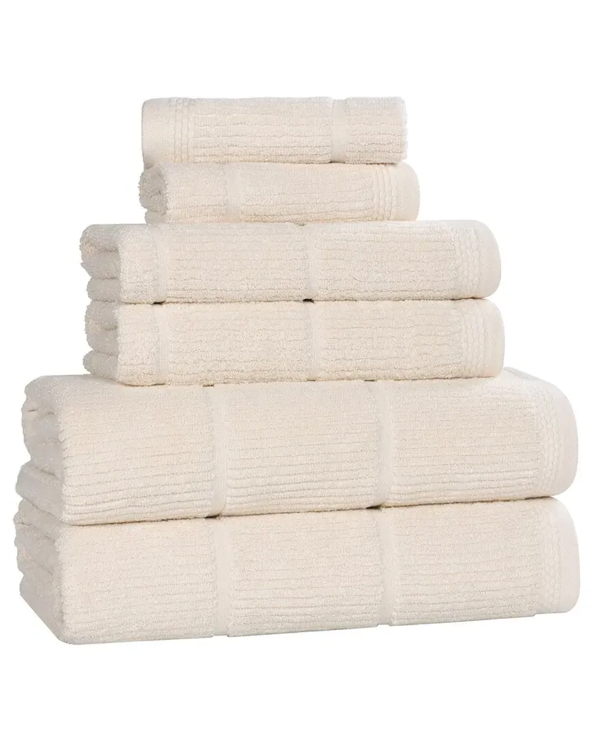 Milo Smart Twist 6-Piece Towel Set - Ivory, Cotton