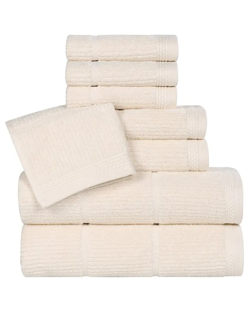 Milo Smart Twist 8-Piece Towel Set - Ivory, Cotton