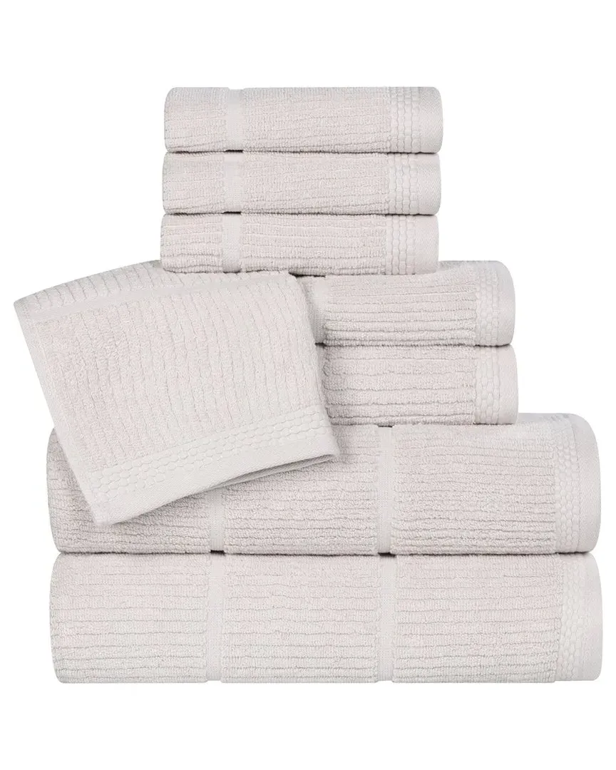 Milo Smart Twist 8-Piece Towel Set - Silver, Cotton