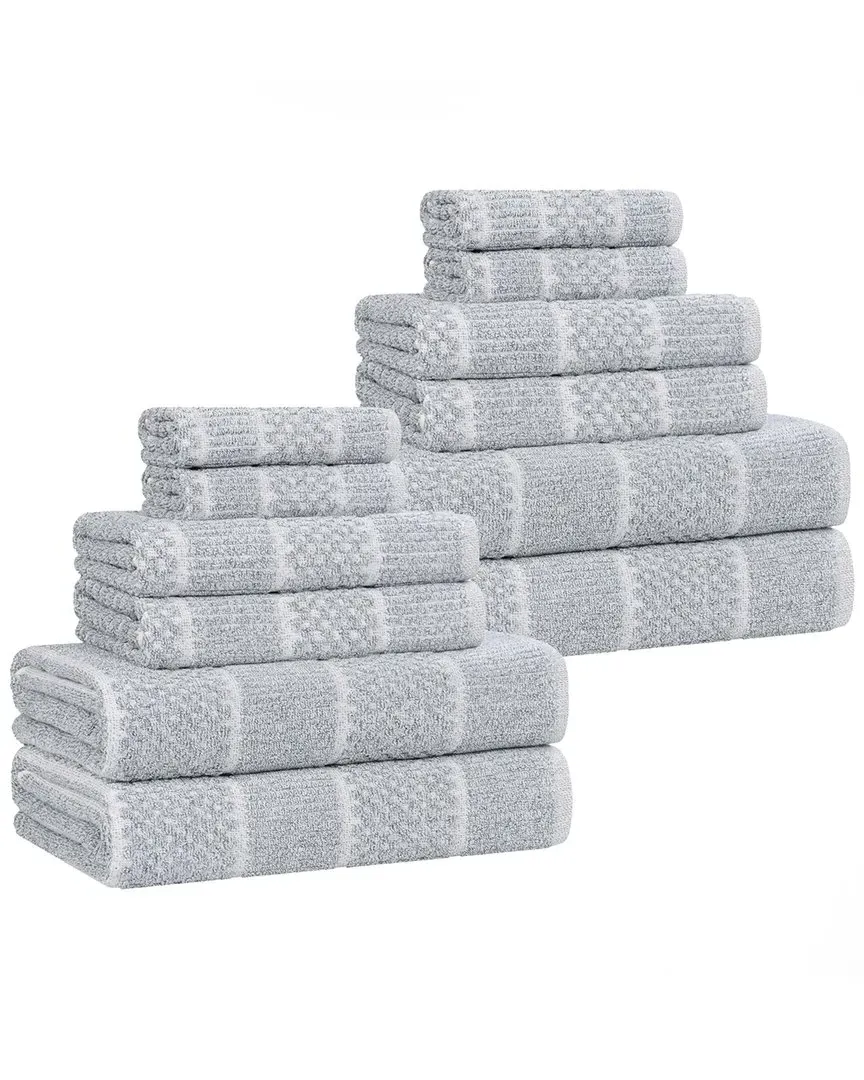 Naples 12-Pack Towel Set - Denim Blue, Cotton Viscose