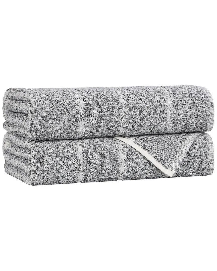 Naples 2-Pack Bath Towels - Charcoal, Cotton Viscose