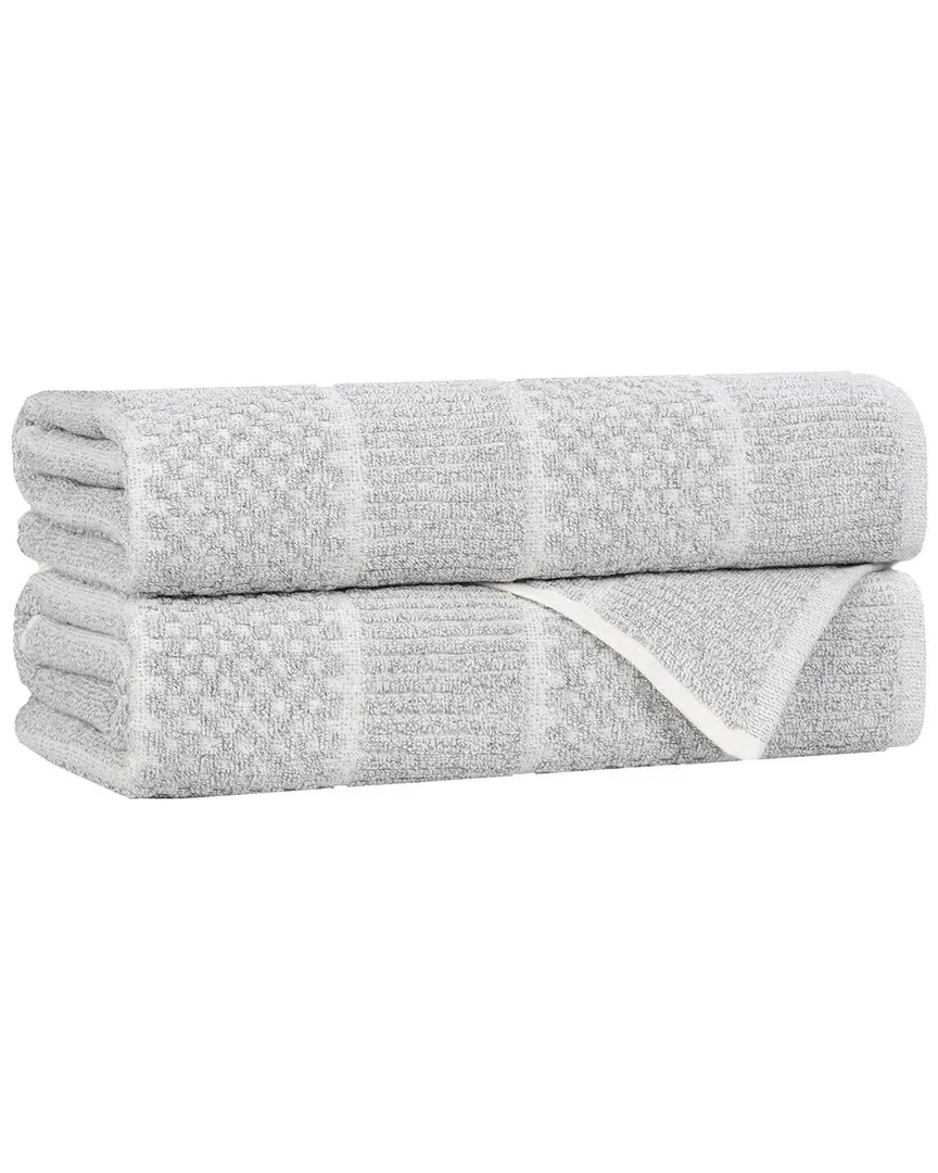 Naples 2-Pack Bath Towels - Platinum, Cotton Viscose