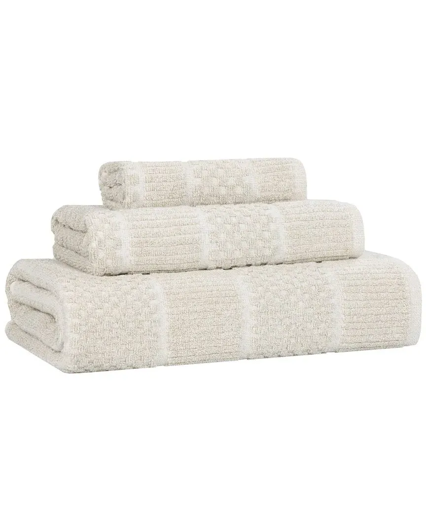 Naples 3-Piece Towel Set - Beige, Cotton Viscose