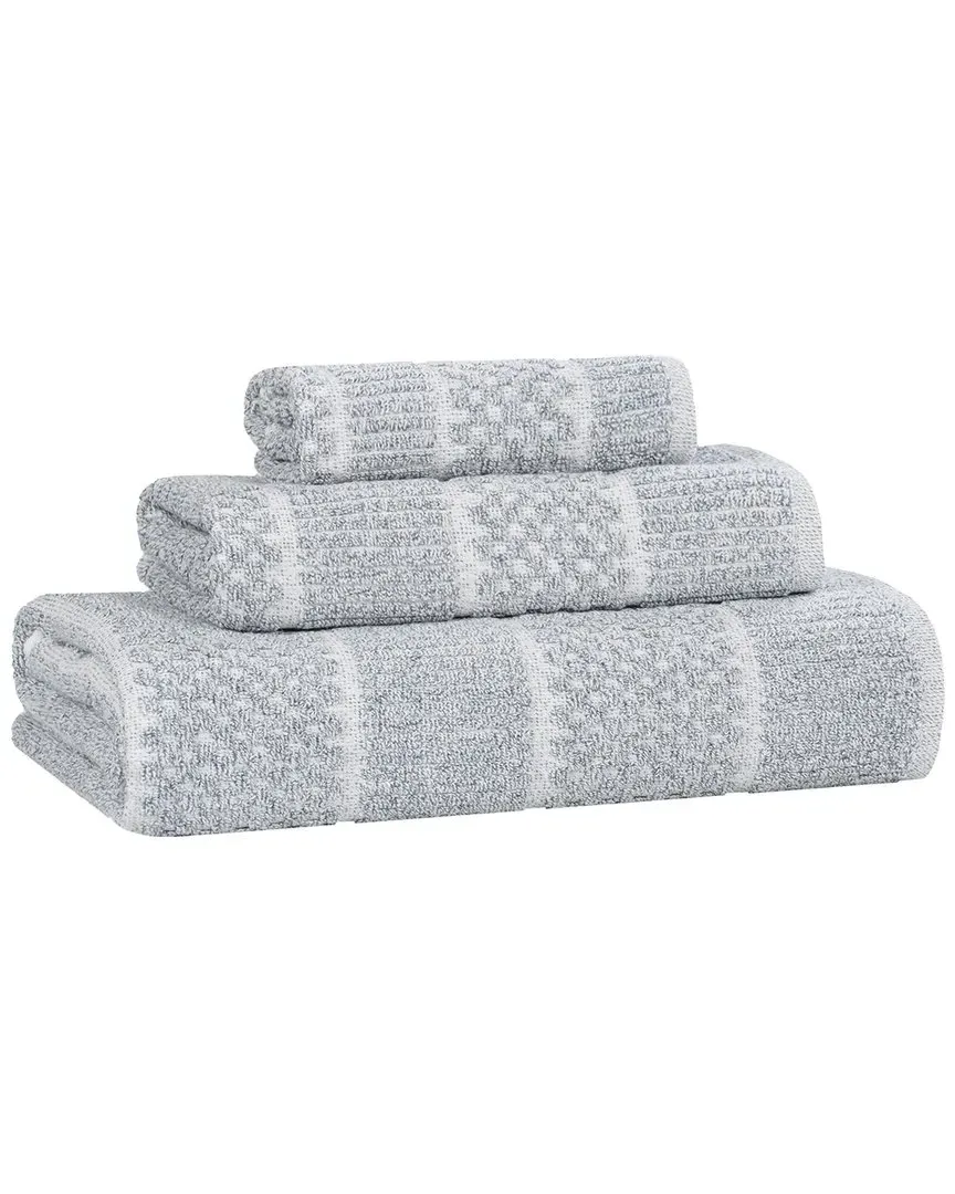 Naples 3-Piece Towel Set - Denim Blue, Cotton Viscose