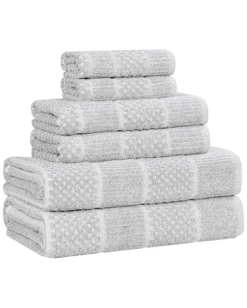 Naples 6-Pack Towel Set - Platinum, Cotton Viscose