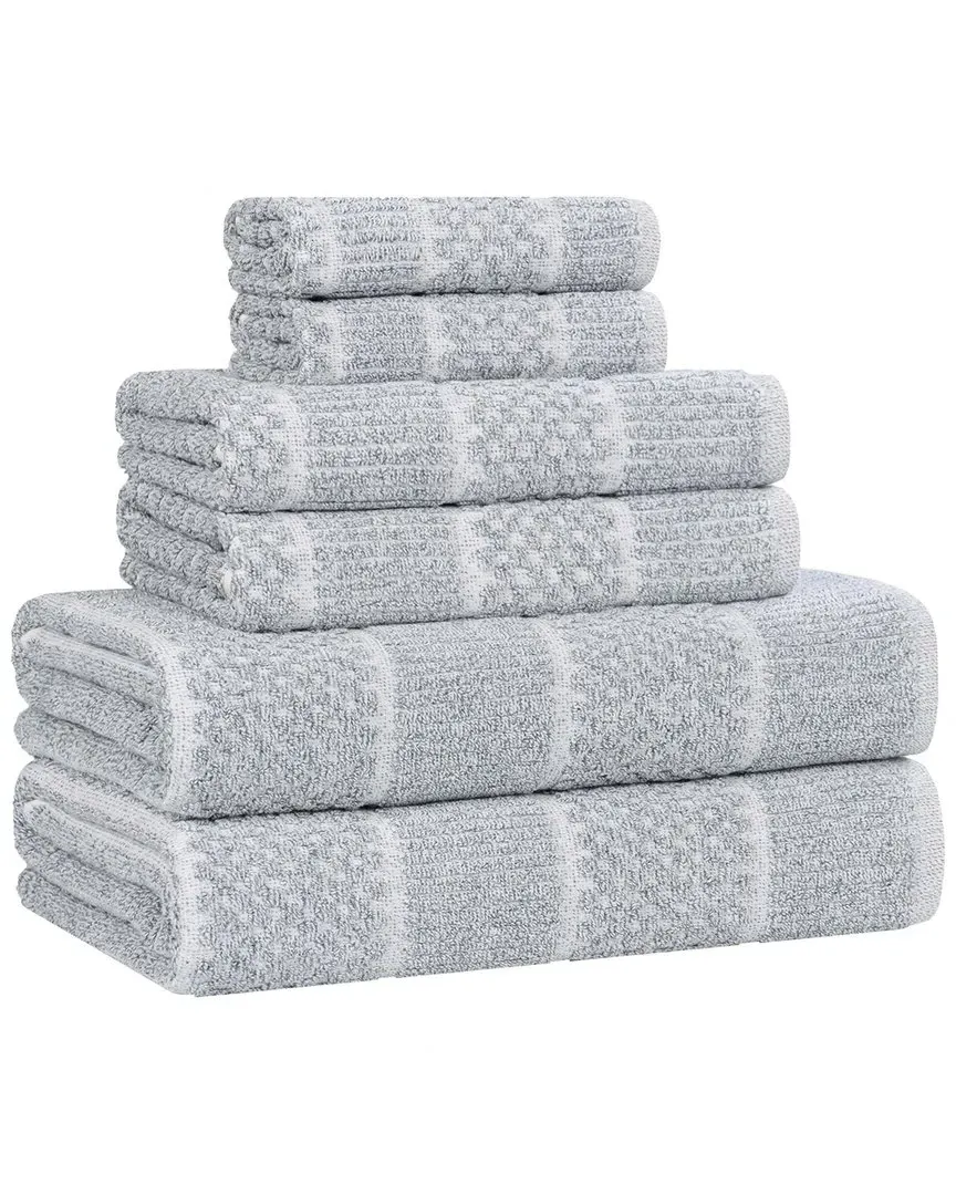 Naples 6-Piece Towel Set - Denim Blue, Cotton Viscose