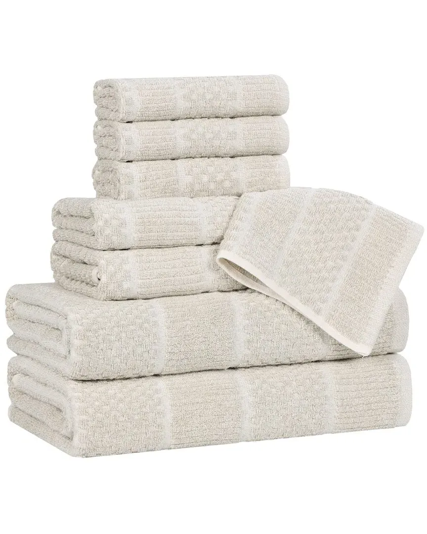 Naples 8-Piece Towel Set - Beige, Cotton Viscose