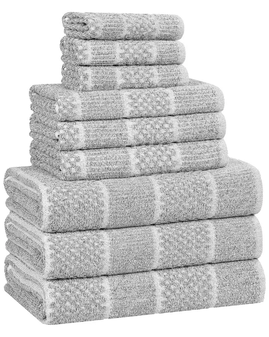 Naples 9-Pack Towel Set - Charcoal, Cotton Viscose