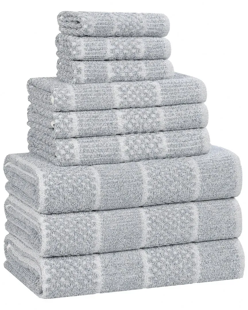 Naples 9-Piece Towel Set - Denim Blue, Cotton Viscose