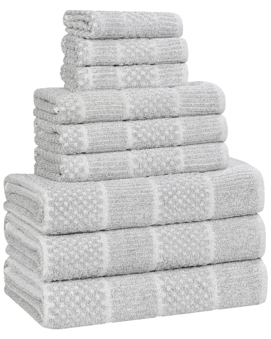 Naples 9-Piece Towel Set - Platinum, Cotton Viscose