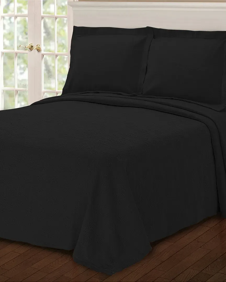 Paisley Matelasse King Bedspread - Black, Cotton image