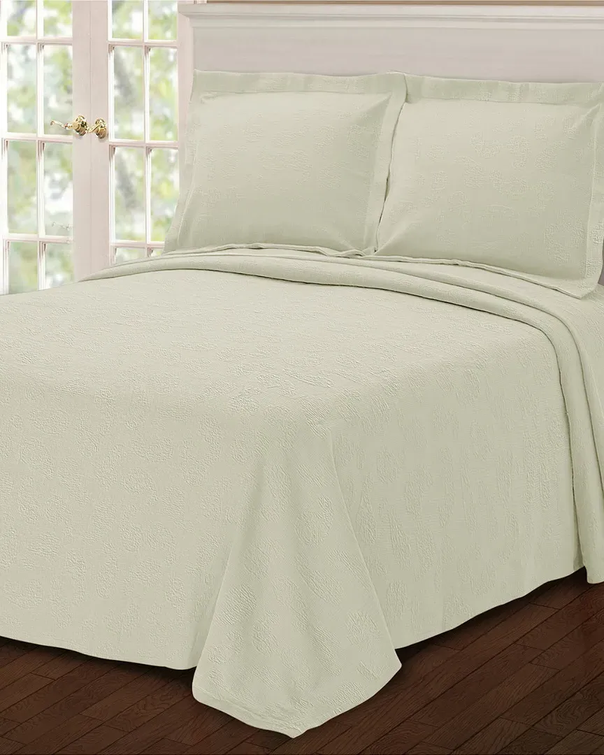 Paisley Matelasse King Bedspread - Ivory, Cotton