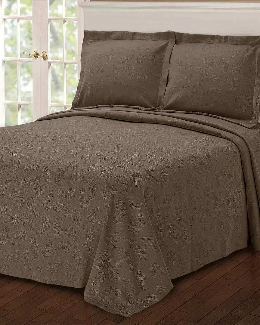 Paisley Matelasse King Bedspread - Taupe, Cotton
