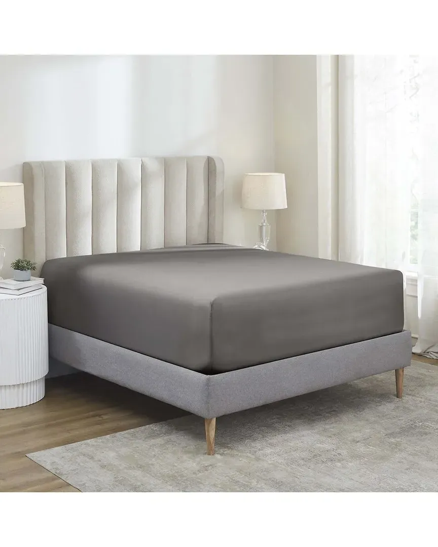 Pavo Deep Pocket Fitted Sheet - Charcoal, Cotton