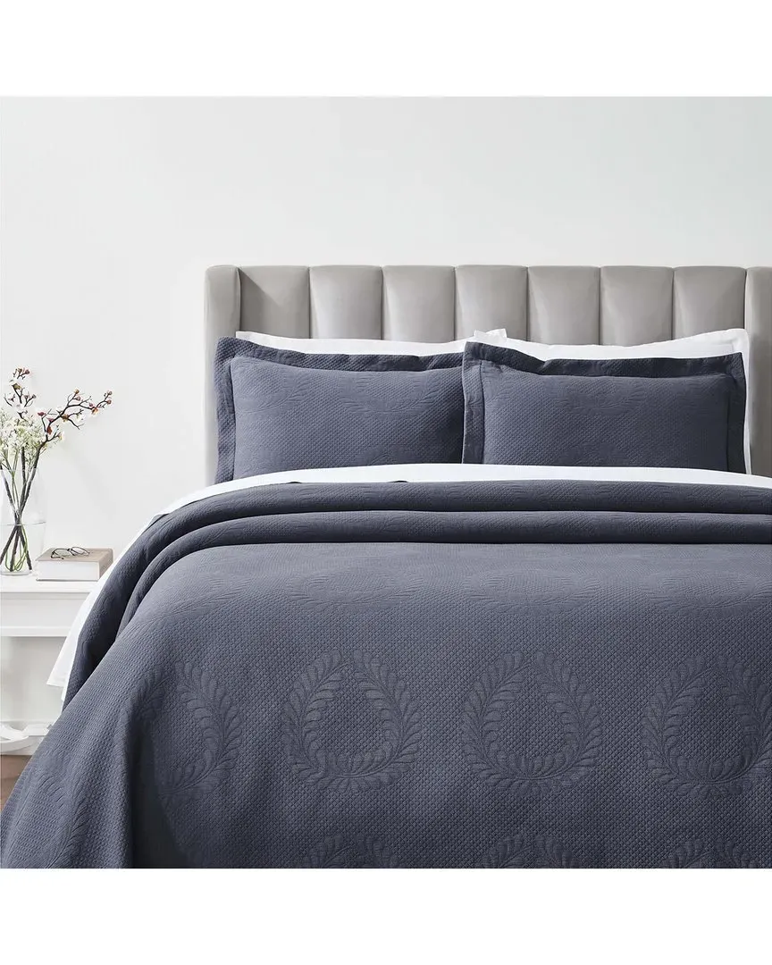 Peploi Matelasse Bedspread Set - Blue, Cotton image