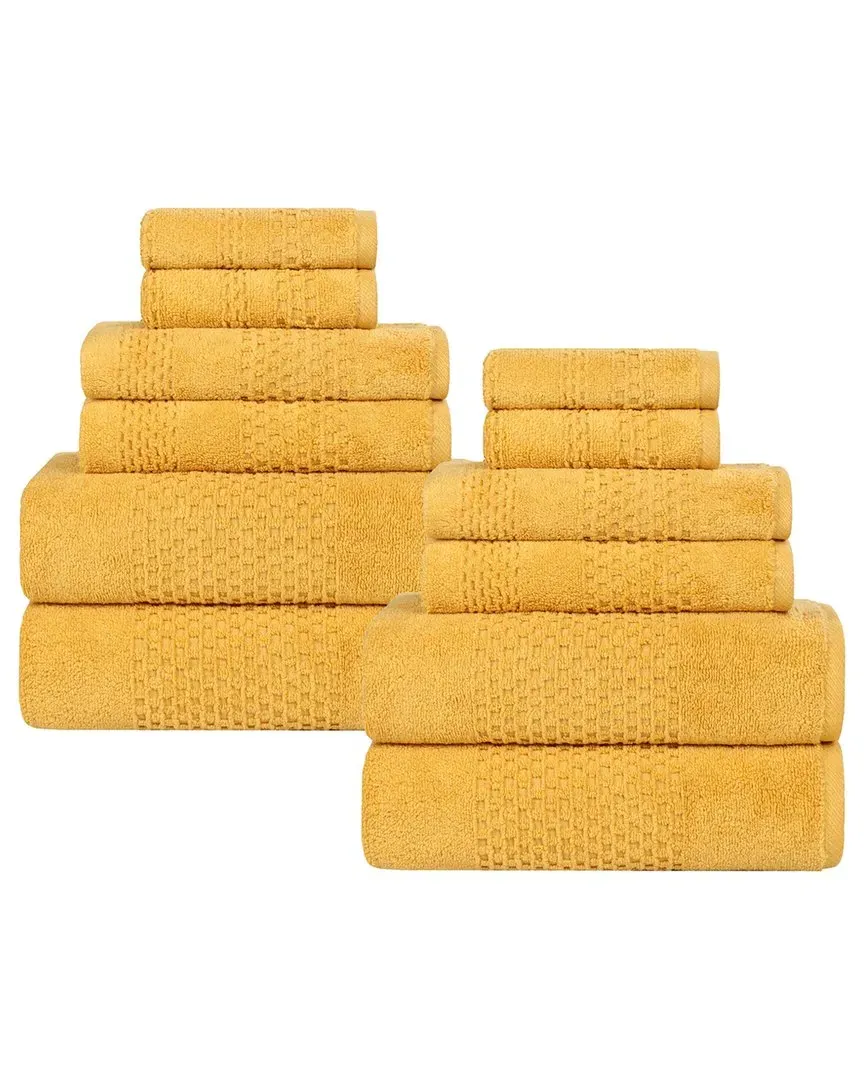 Playa Zero Twist 12-Piece Towel Set - Gold, Cotton