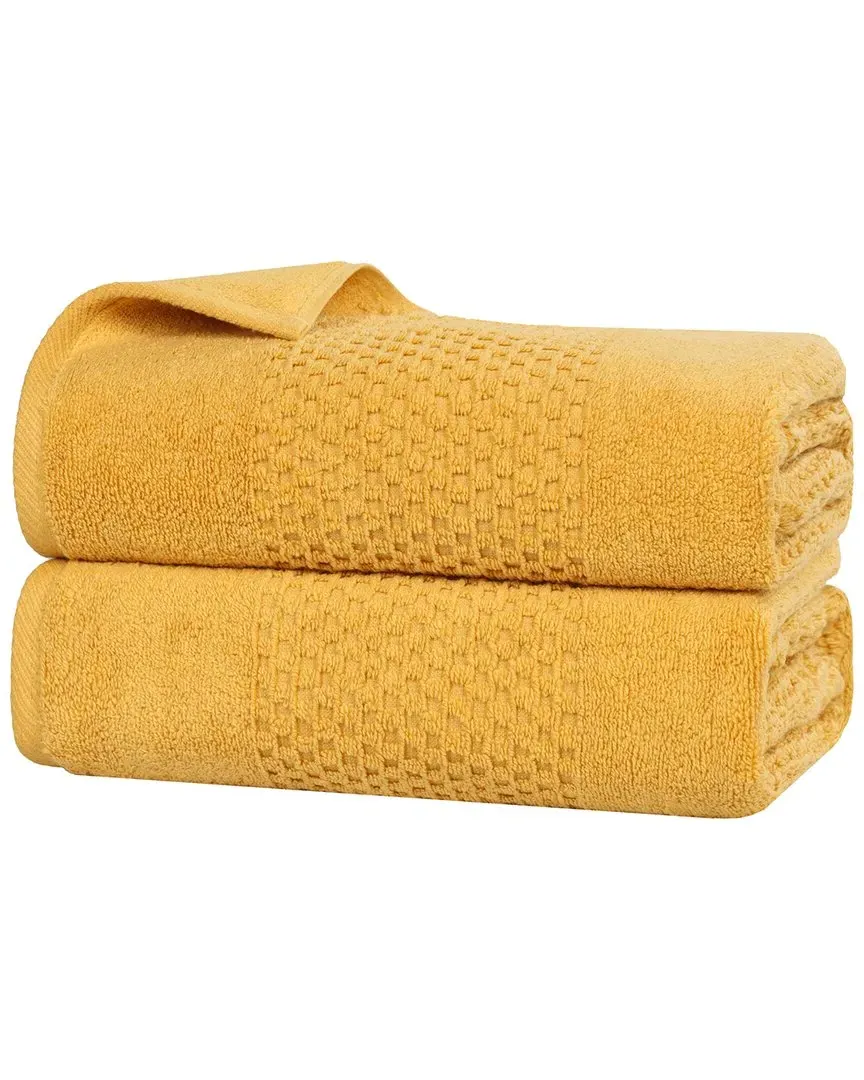 Playa Zero Twist 2-Piece Bath Sheet Set - Gold, Cotton