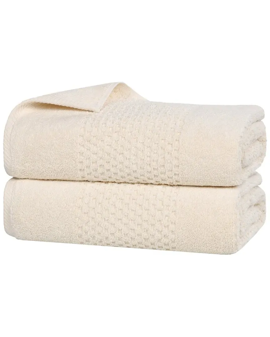 Playa Zero Twist 2-Piece Bath Sheet Set - Ivory, Cotton