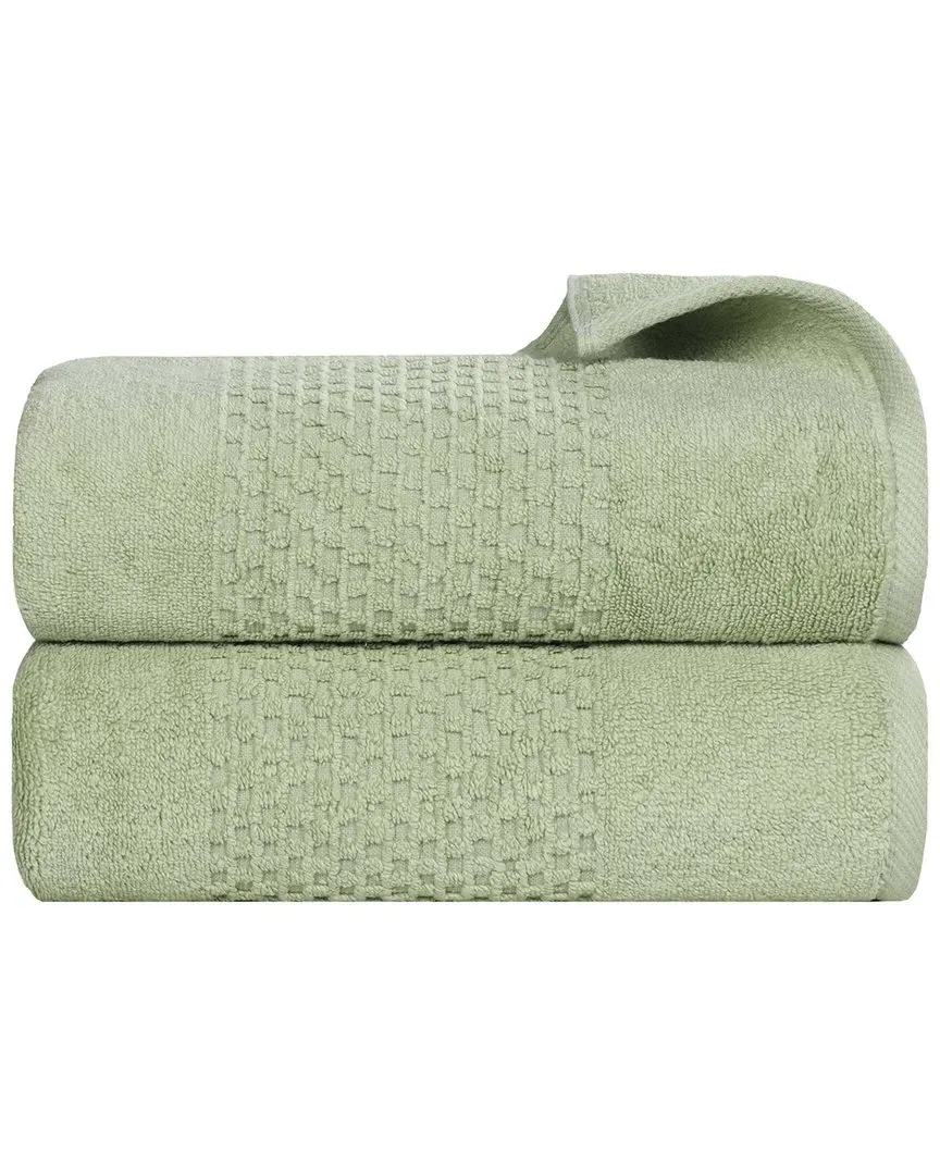 Playa Zero Twist 2-Piece Bath Towel Set - Green, Cotton