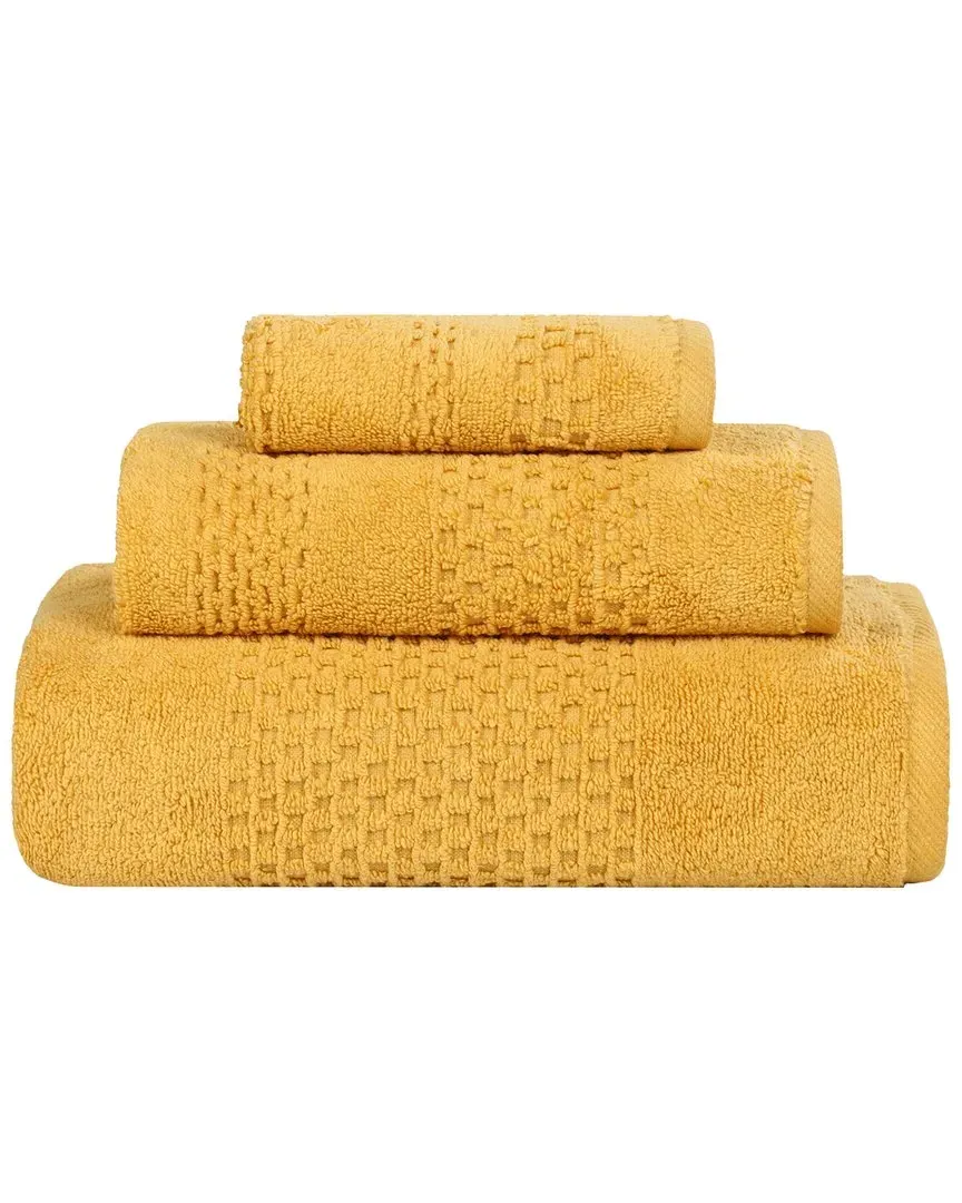 Playa Zero Twist 3-Piece Towel Set - Gold, Cotton