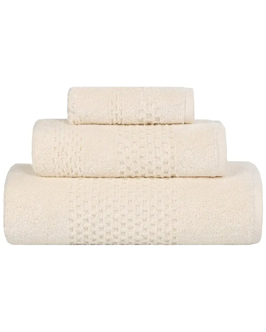 Playa Zero Twist 3-Piece Towel Set - Ivory, Cotton