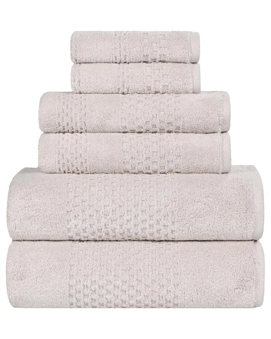 Playa Zero Twist 6-Piece Towel Set - Silver, Cotton