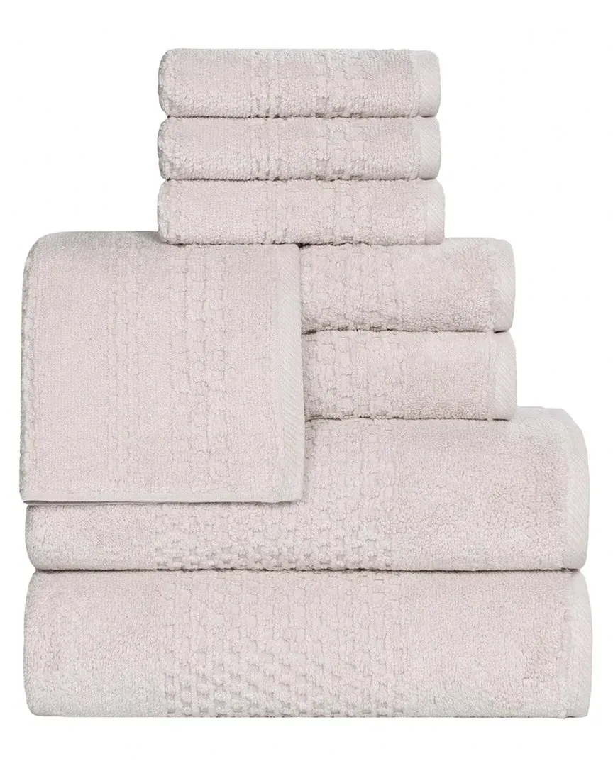 Playa Zero Twist 8-Piece Towel Set - Silver, Cotton