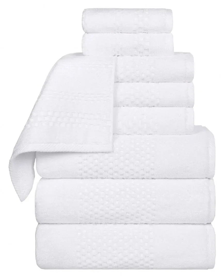 Playa Zero Twist 9-Piece Towel Set - White, Cotton