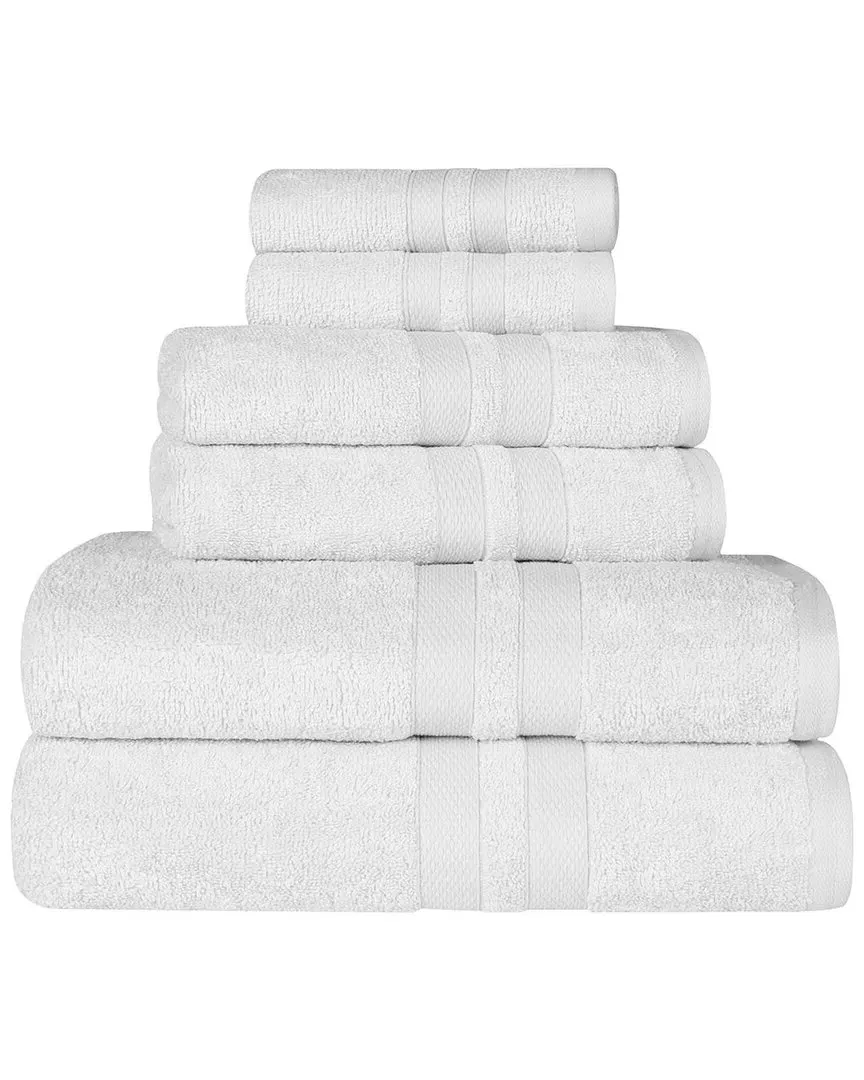 Quick-Drying 6-Piece Bathroom Towel Set - Silver, Cotton image