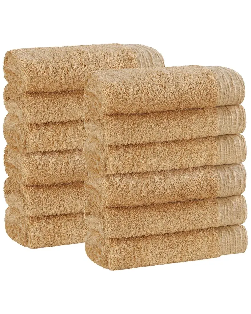 Rayon 12-Piece Washcloth Set - Gold, Bamboo Cotton image