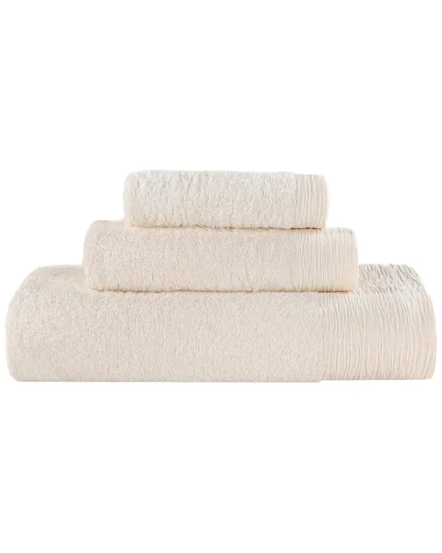Rayon 3-Piece Towel Set - Ivory, Bamboo Cotton