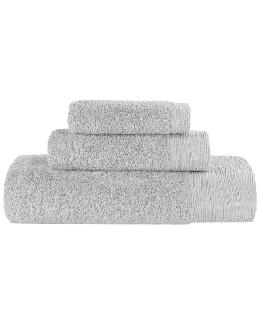 Rayon 3-Piece Towel Set - Platinum, Bamboo Cotton