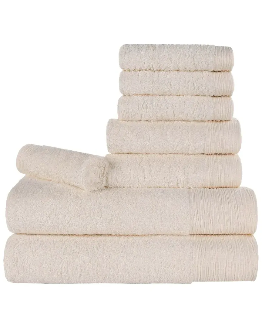 Rayon 8-Piece Towel Set - Ivory, Bamboo Cotton