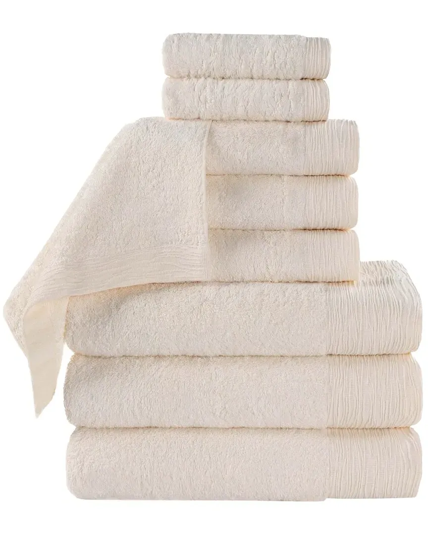 Rayon 9-Piece Towel Set - Ivory, Bamboo Cotton