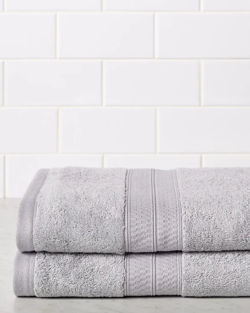 Rayon Bamboo Blend 2pc Bath Towel Set - Chrome image