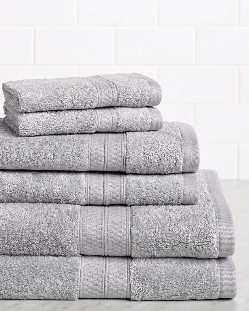 Rayon Bamboo Blend 6pc Towel Set - Chrome