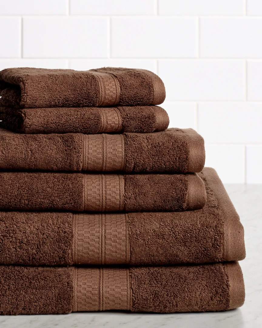 Rayon Bamboo Blend 6pc Towel Set - Cocoa