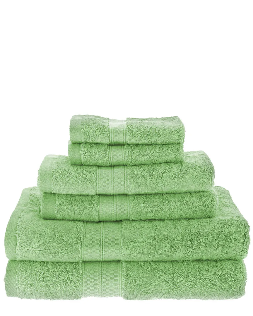 Rayon Bamboo Blend 6pc Towel Set - Spring Green