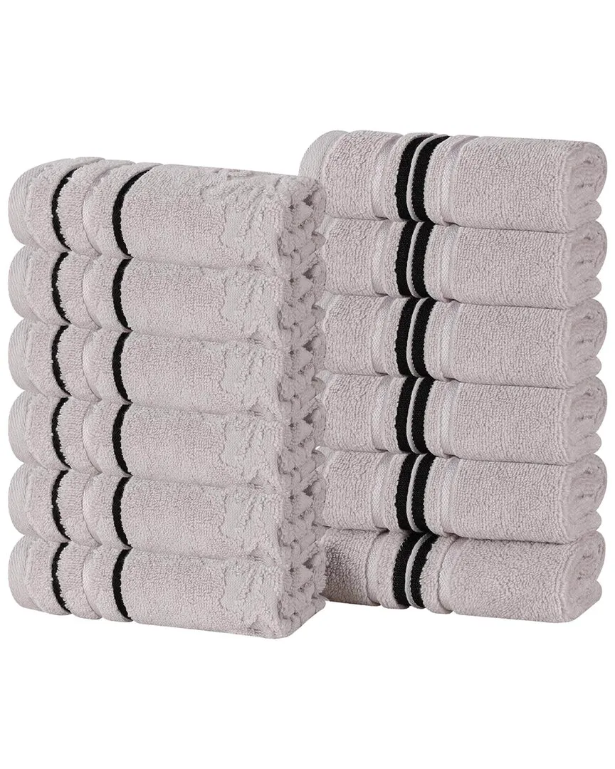 Sadie 12-Piece Washcloth Set - Platinum, Cotton
