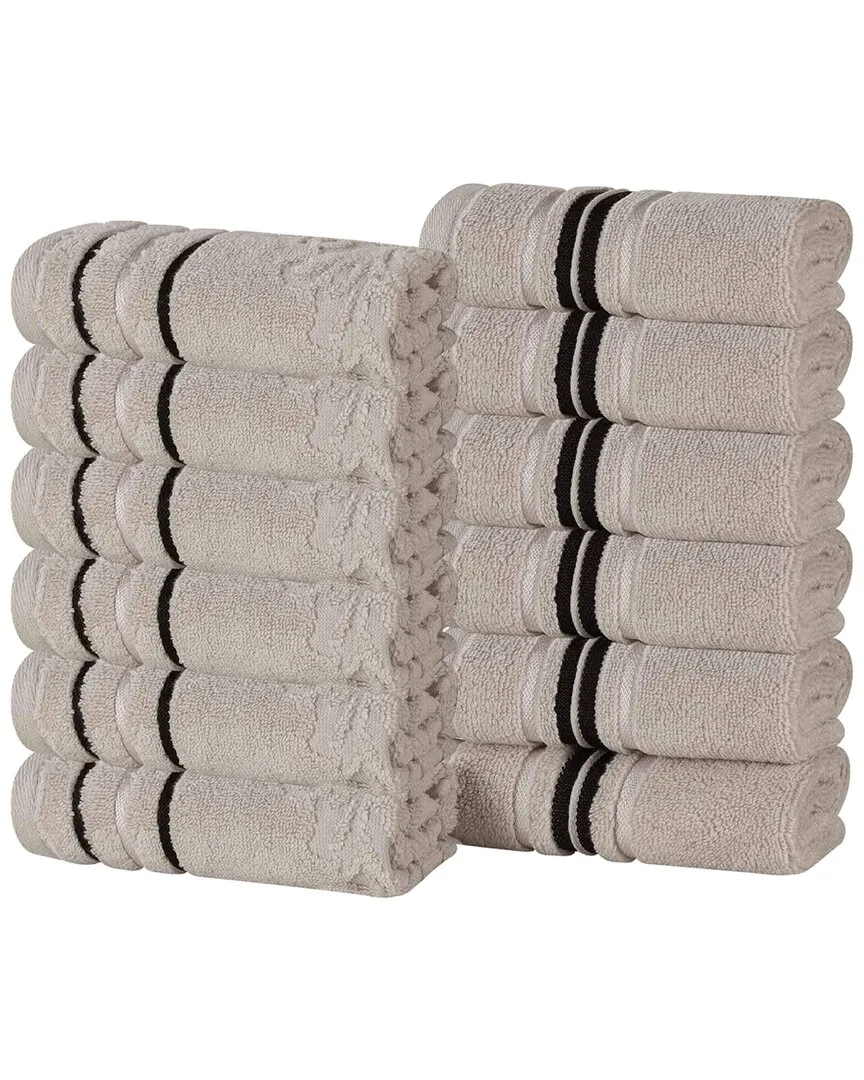 Sadie 12-Piece Washcloth Set - Stone, Cotton