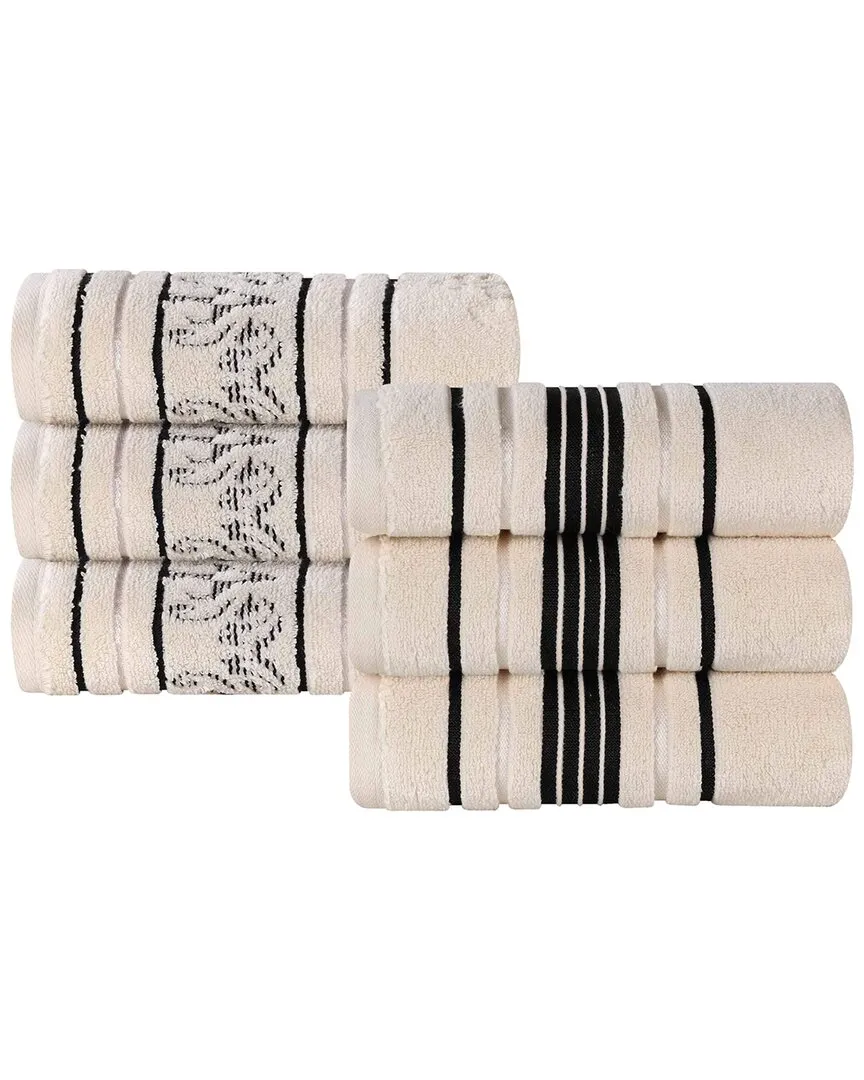 Sadie 6-Piece Hand Towel Set - Ivory, Cotton