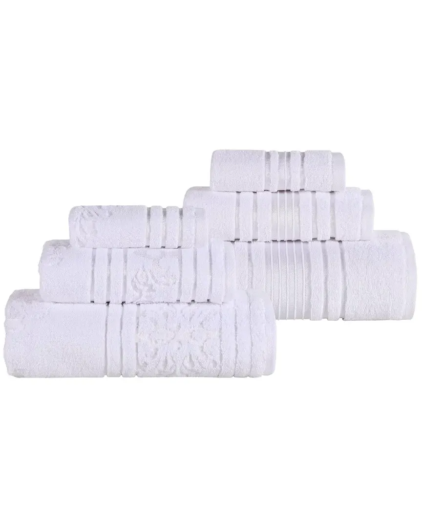 Sadie 6-Piece Towel Set - White, Cotton