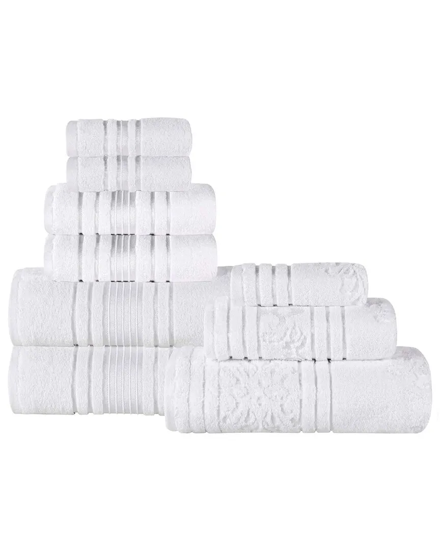 Sadie 9-Piece Towel Set - White, Cotton