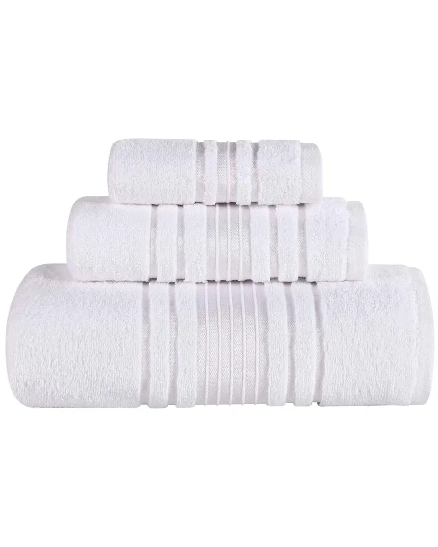 Sadie Zero Twist 3-Piece Towel Set - White, Cotton