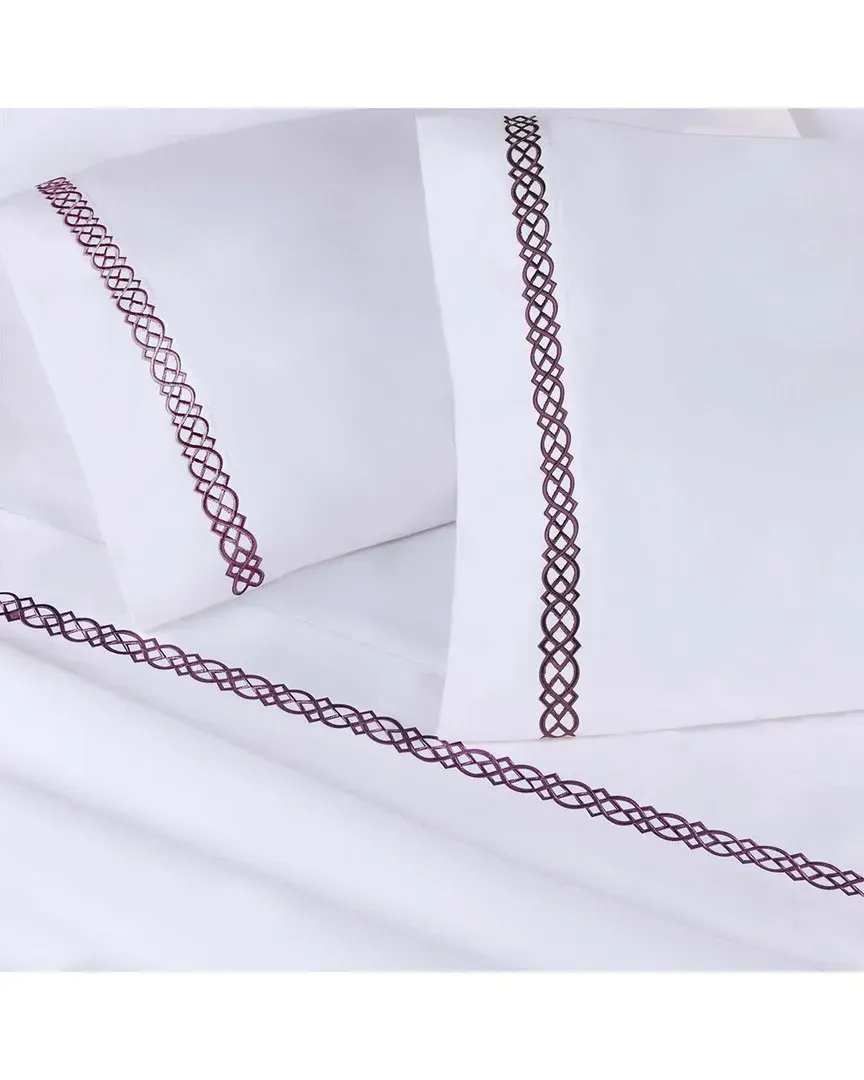 Set of 2 Egyptian Cotton 1000 Thread Count Embroidered Pillowcases image
