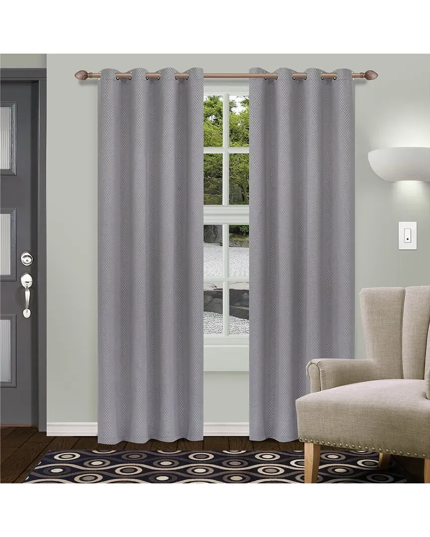 Shimmer Insulated Thermal Blackout Grommet Curtain Panel Set - Silver image